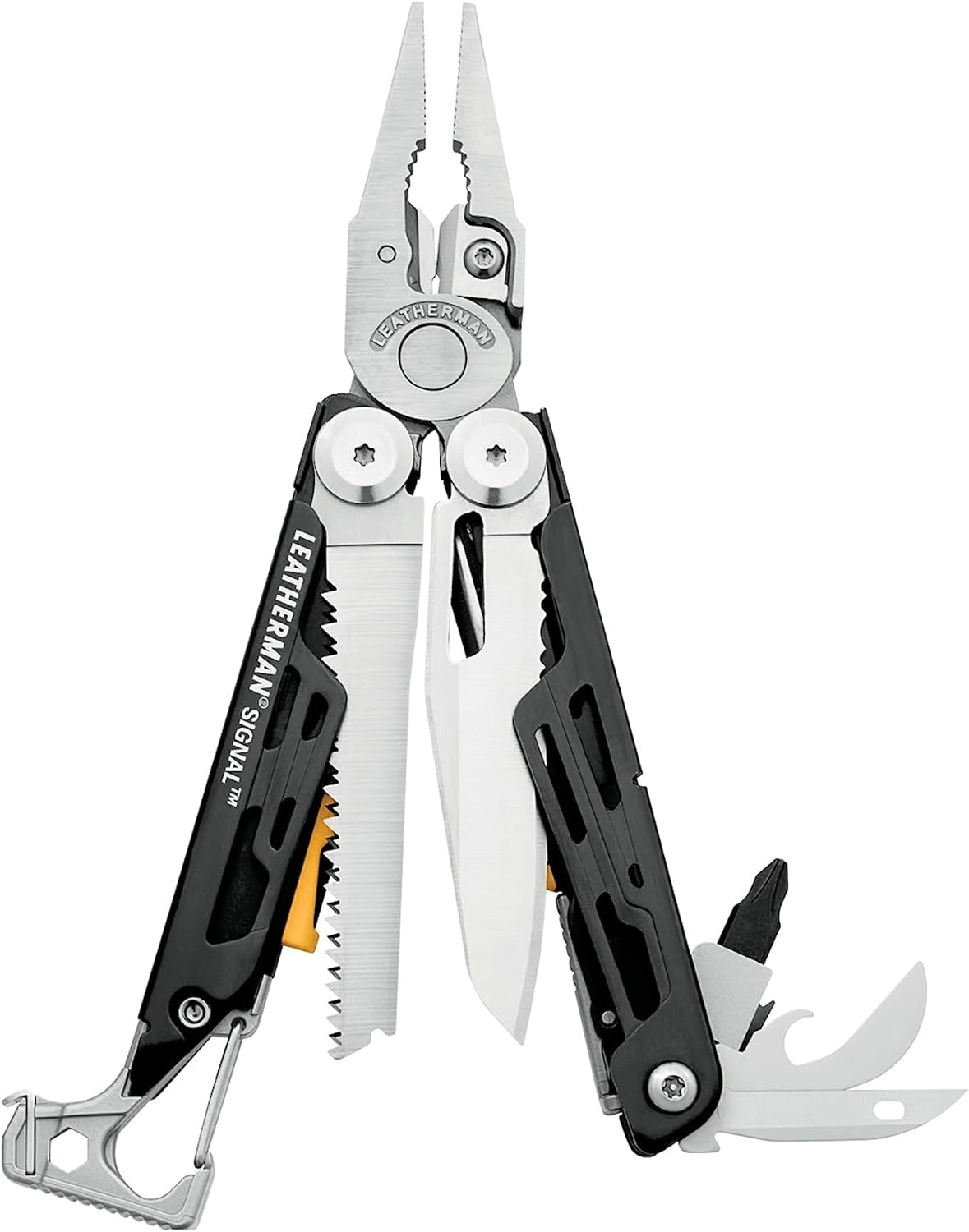 Leatherman Signal multi-tool with pliers blades and black handles