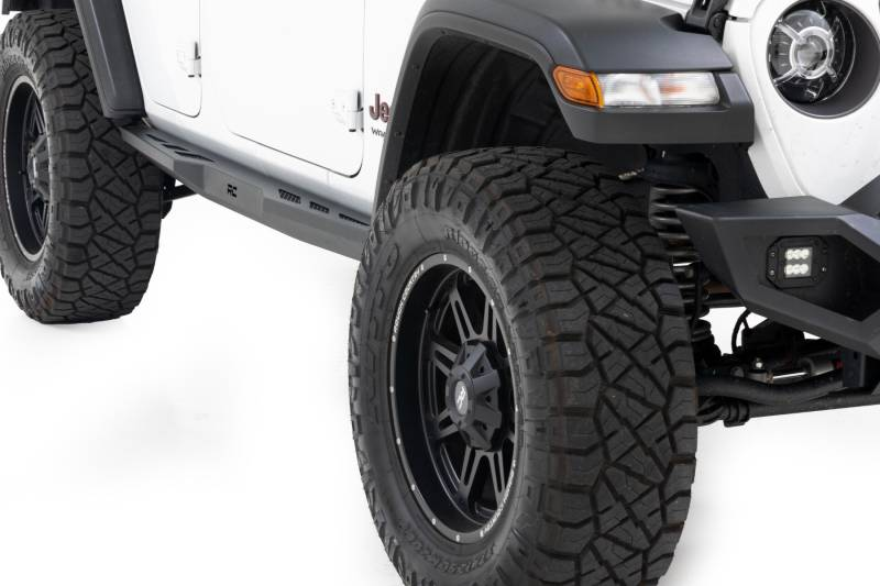 Rock sliders for vehicle body protection on trails
