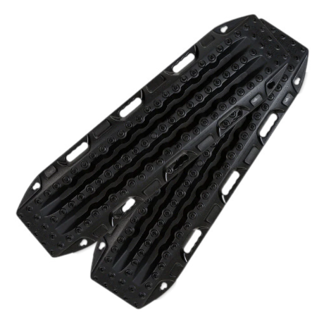 MaxTrax MKII recovery boards — vehicle stuck in mud being recovered