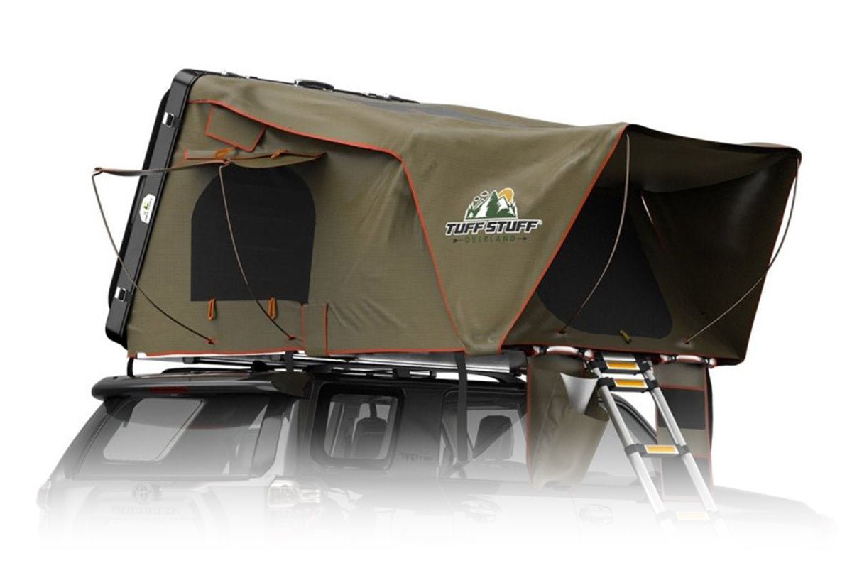Tuff Stuff Alpha rooftop tent on Tacoma
