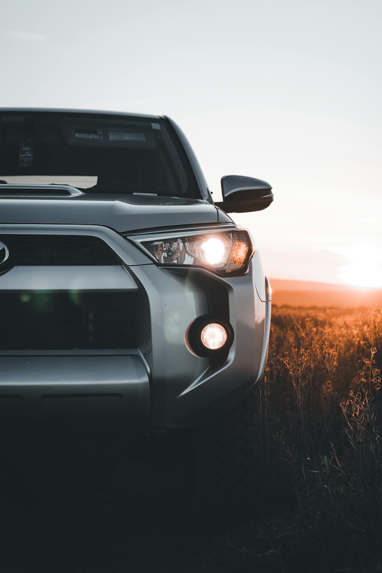 Blue Toyota 4Runner 5th gen on mountain trail